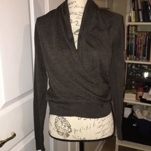 All Saints Faux Wrap Sweater